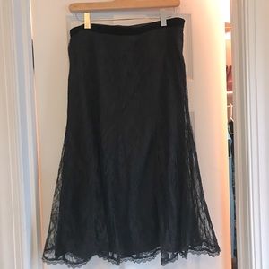 City DKNY black lace skirt